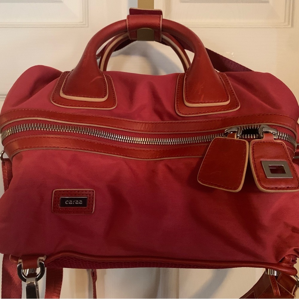Caraa Red Leather studio bag “medium”